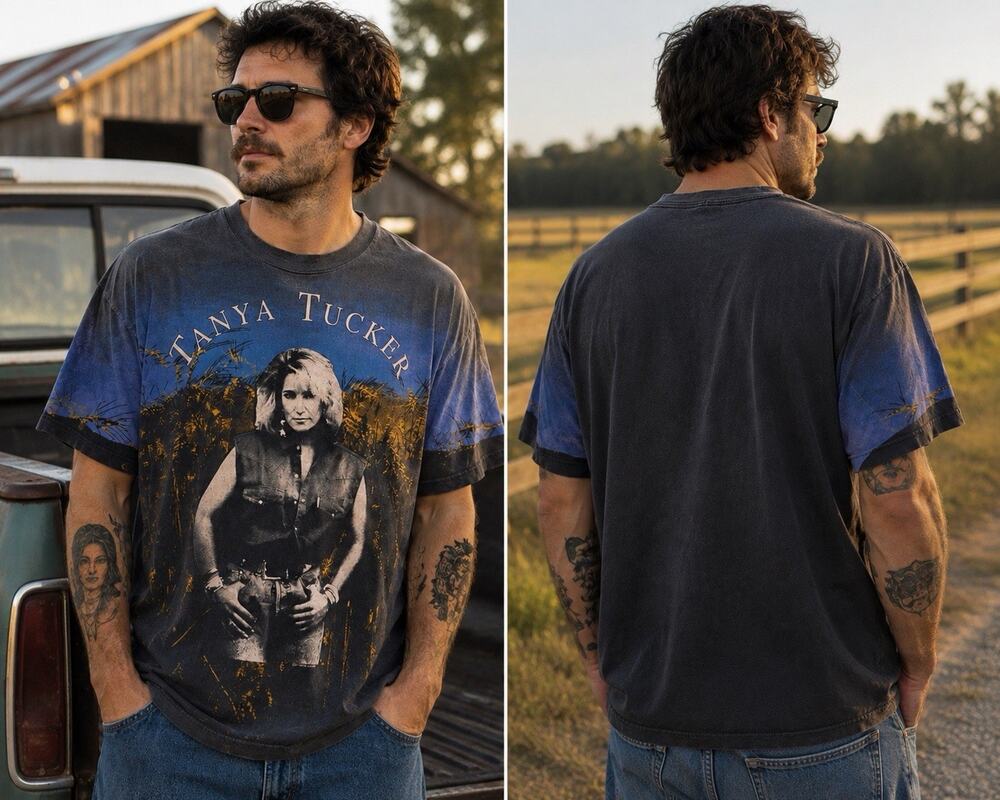 Vintage 1993 Tanya Tucker Tour T Shirt XL Fruit of the Loom USA Single Stitch